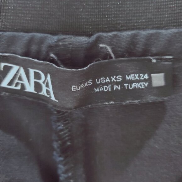 Zara Striped Waistband Cigarette Highwaisted Trouser Ankle Pants- Xs - Picture 9 of 16